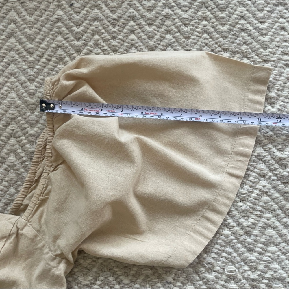 Free People Dress Womens S/P Beige Cross Of Sunlight Mini Boho Square Neck - Picture 7 of 11